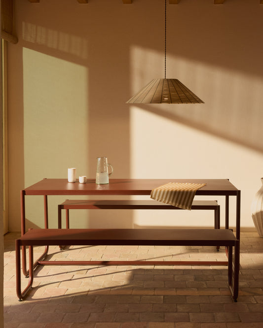 Pantalla per a llum de sostre d’exterior Saranella de rotang sintètic gris clar Ø 70 cm