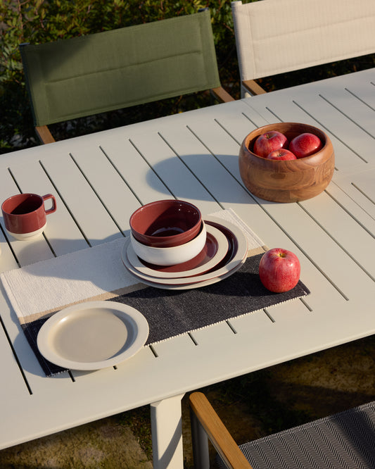 Set Tari de 2 manteles individuales 100% algodón negro 35 x 50 cm