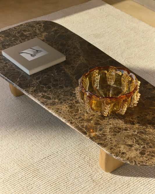 Centre de table Nicora en verre orange Ø 30 cm