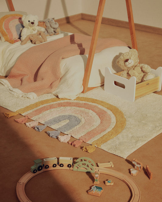 Catifa Tadea cotó arc de Sant Martí multicolor 90 x 150 cm