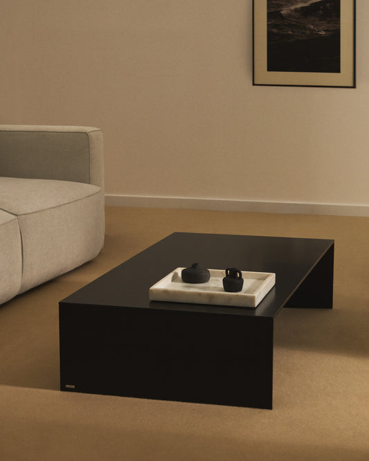 Taula de centre Litto de DM lacat negre 140 x 70 cm