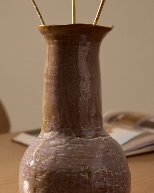 Vase Olaris en céramique multicolore 15,3 cm