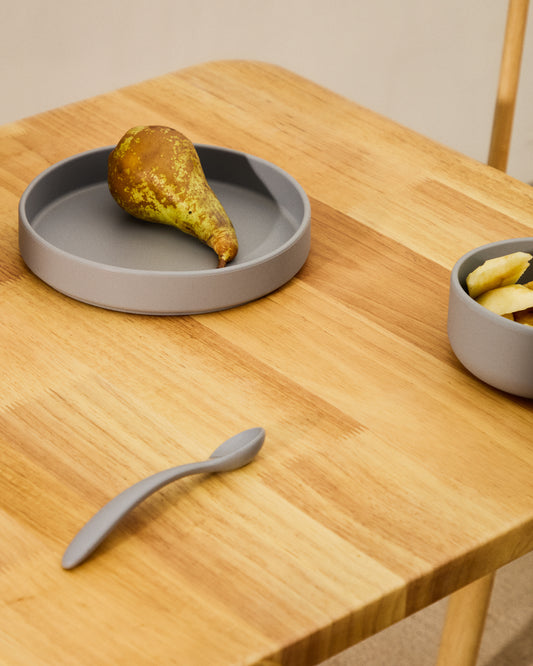 Set Lili de plat i bol de silicona blava