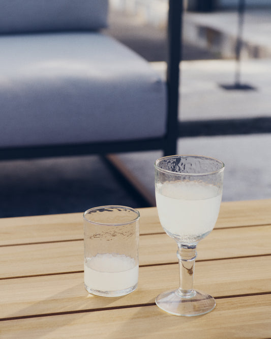 Vaso Obila de vidrio reciclado transparente