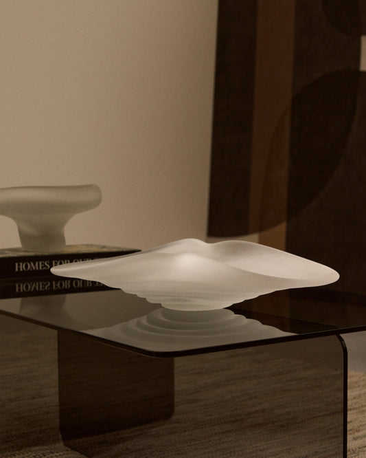 Centre de table Ondaro en verre dépoli 11 cm