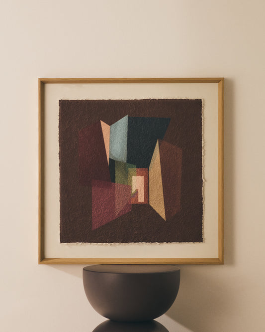 Cuadro Veluni de papel reciclado multicolor 60 x 60 cm