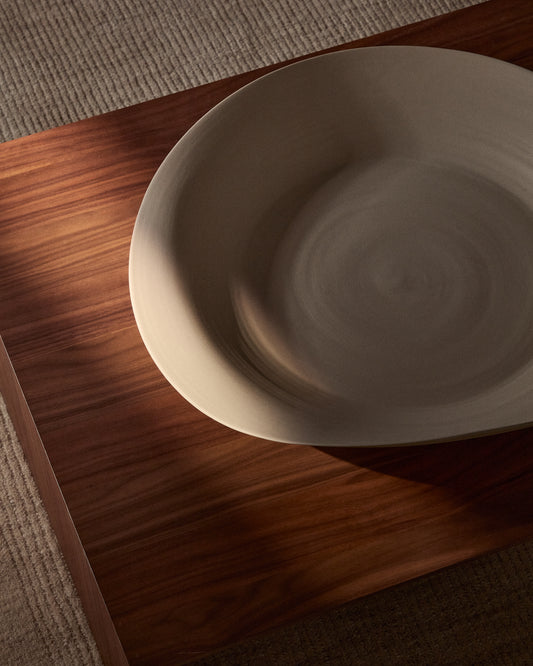 Centro de mesa Ebenor de cerámica beige Ø 53 cm