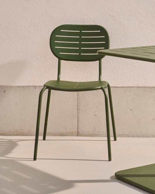 Cadira apilable d’exterior Brai d’acer galvanitzat verd