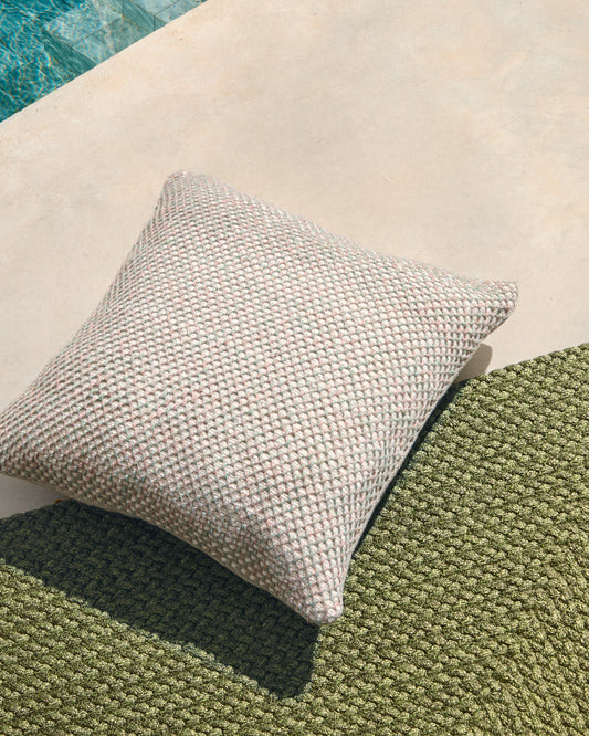 Housse de coussin Eriam 100% PET verte 50 x 50 cm  