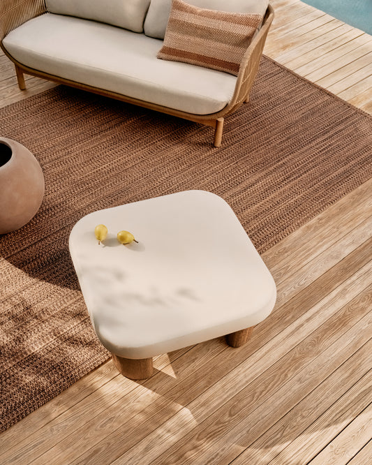 Taula de centre Labra de ciment i fusta d'acàcia 80 x 80 cm FSC 100%