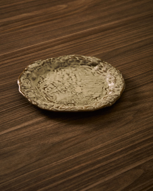 Plat de postres Alenia de ceràmica grisa