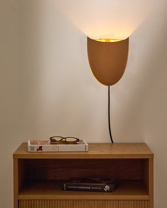 Aplic de paret Nibla de metall efecte terracota