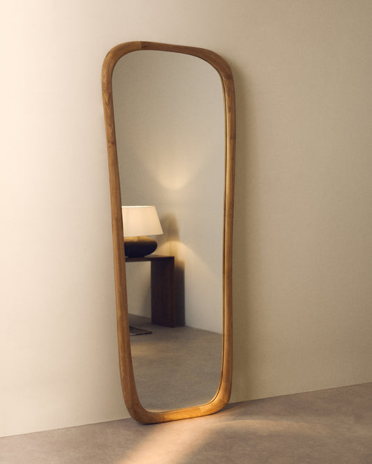 Mirall Alura de fusta de teca FSC 100% 158 x 61 cm