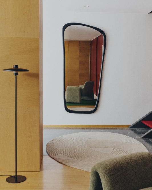 Mirall Alura de fusta de teca negre 94,5x192 cm FSC 100%