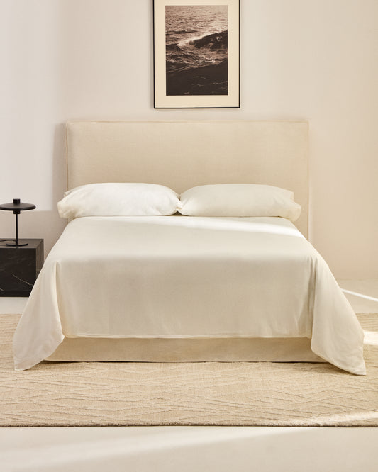 Funda per a capçal Jaira de xenilla blanca per a llit de fins a 160 cm