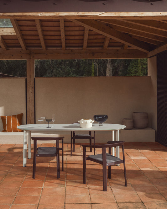 Gerro Odra de ceràmica cru amb acabat brillant 17 cm