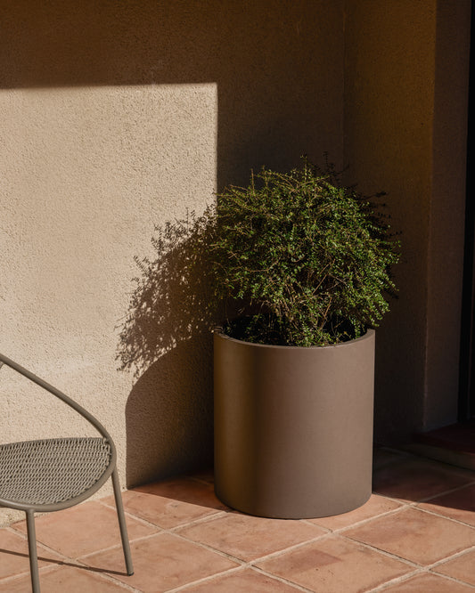 Portatestos Aiguablava de ciment marró Ø 52 cm