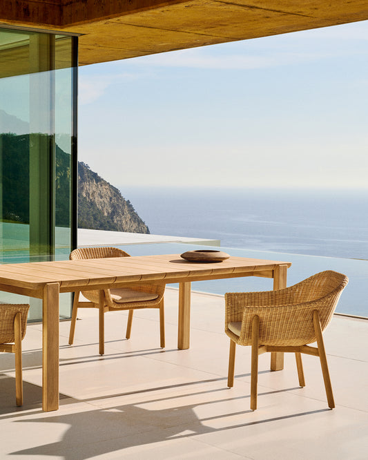 Mesa Icaro de madera maciza de teca 220 x 102 cm FSC 100%