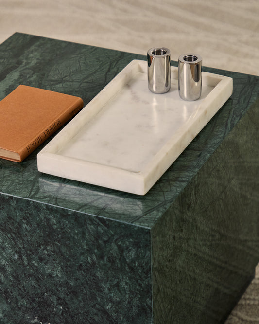 Bandeja Serela de mármol blanco 35 x 18 cm