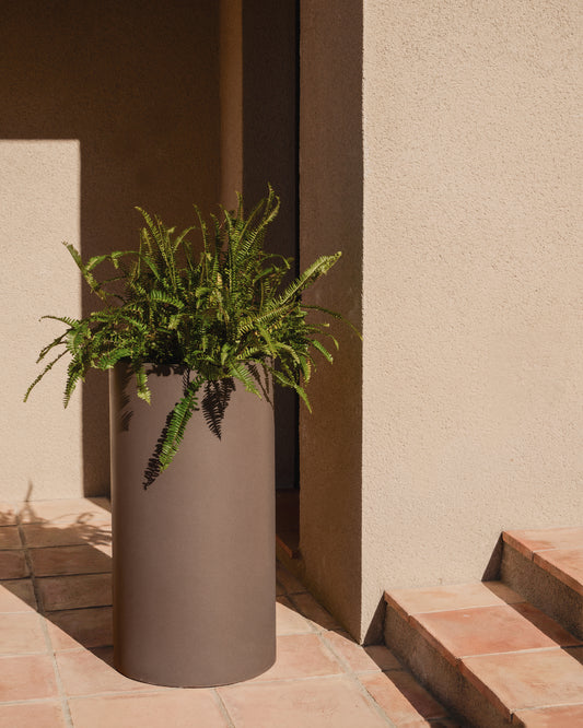 Portatestos Aiguablava de ciment marró Ø 42 cm