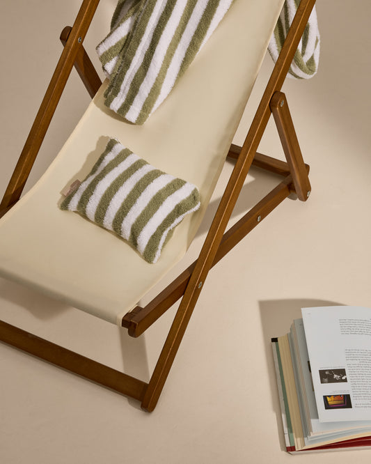 Necesser Nuni de cotó ratlles blanc i verd