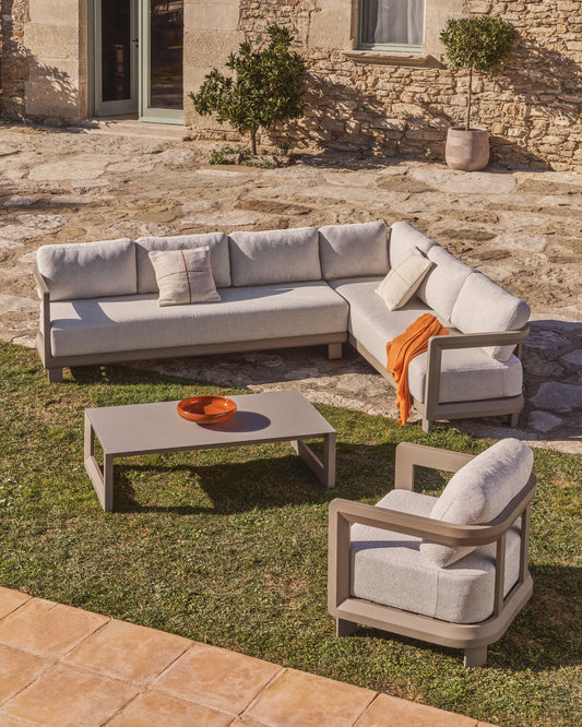 Sofà Nerano de 3 places d’alumini talp 208 cm