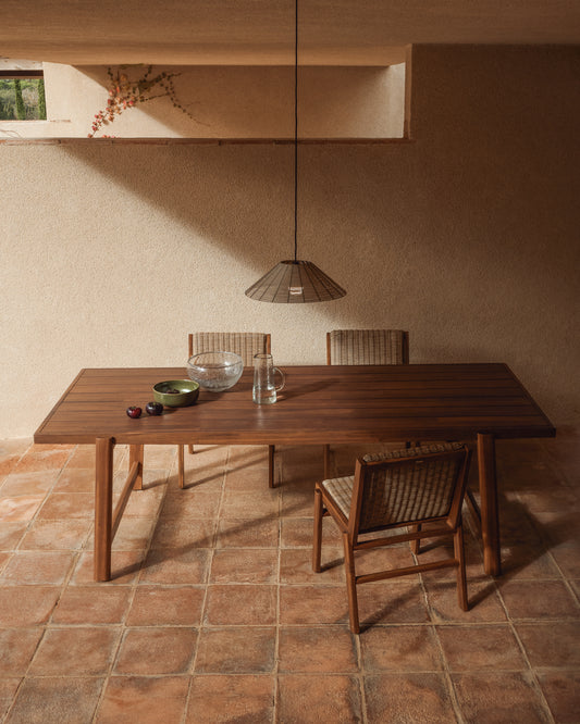 Taula d’exterior Itani de fusta massissa d’acàcia 240 x 100 cm FSC™ 100%