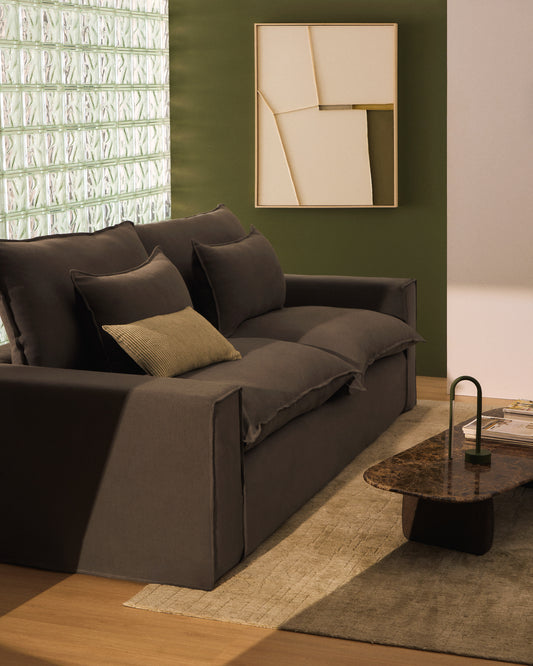 Sofà desenfundable Anarela 3 places de lli talp 260 cm FSC Mix Credit