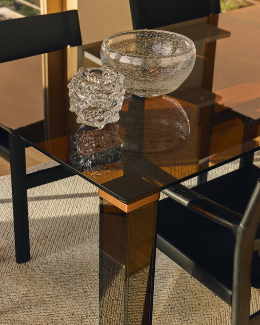 Centre de table Vorma en verre transparent Ø 17,5 cm