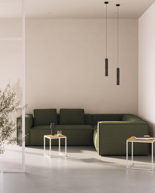 Sofà raconer Blok 4 places pana gruixuda grisa 320x230 cm / 230x320 cm FSC Mix Credit