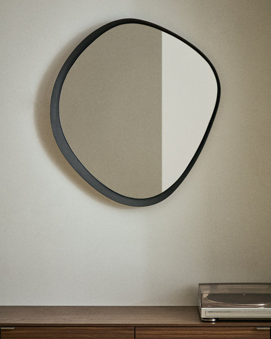 Mirall Tebel de metall negre 85 x 93,5 cm
