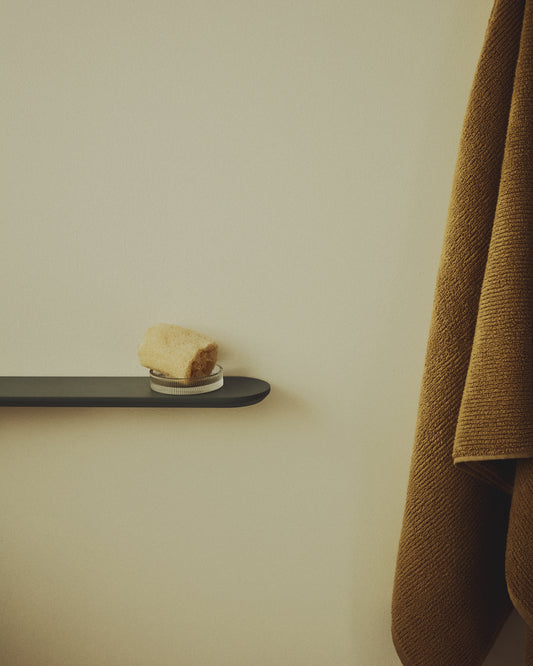 Set Arely de 2 prestatges de MDF amb acabat lacat verd 35 cm / 55 cm