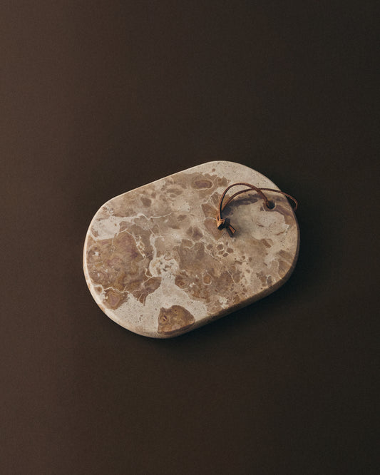 Safata Orlina de marbre beix 25 x 18 cm