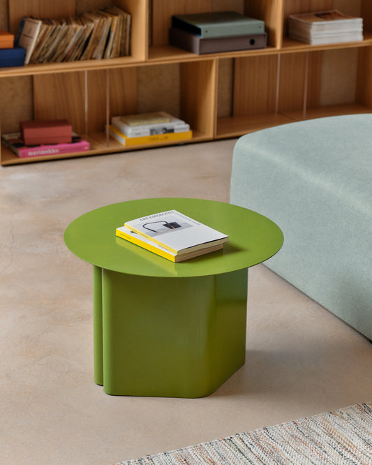 Taula auxiliar Arvin de ferro verd Ø55 cm