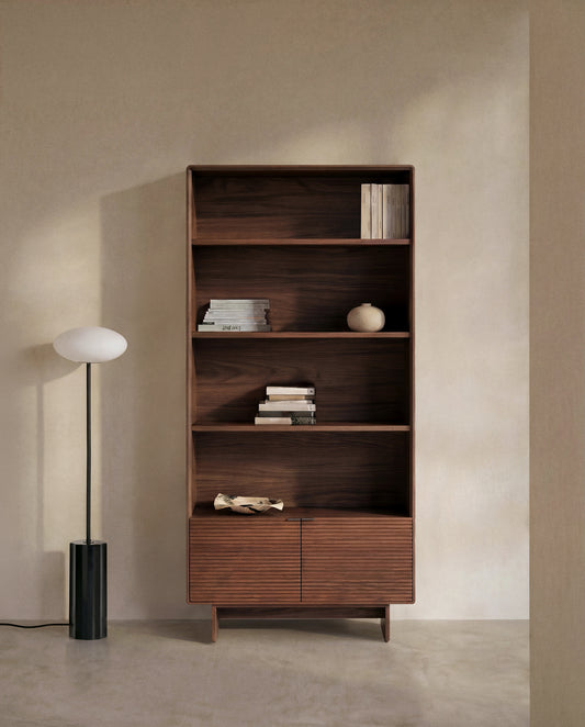 Estanteria Norlen de xapa de noguera FSC Mix Credit 90 x 190 cm