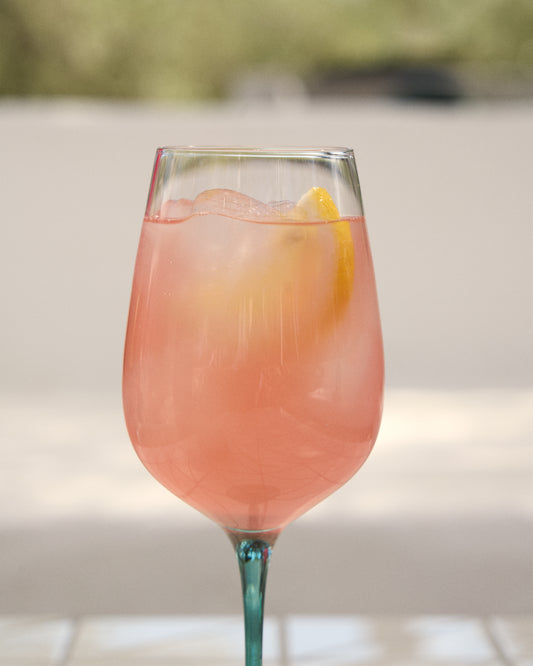 Copa de vi Irides de vidre blau i transparent 43 cl