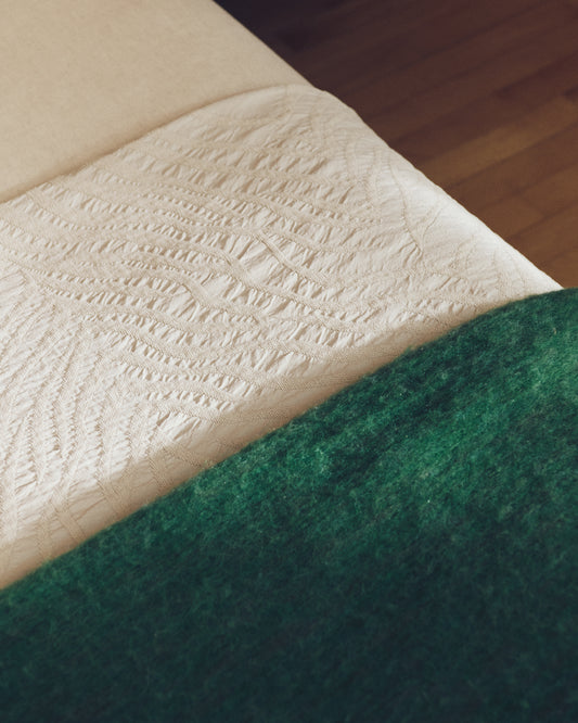 Cobrellit Zenti de xenilla 100% cotó jacquard zebra doble faç per a llit de 150/160 cm