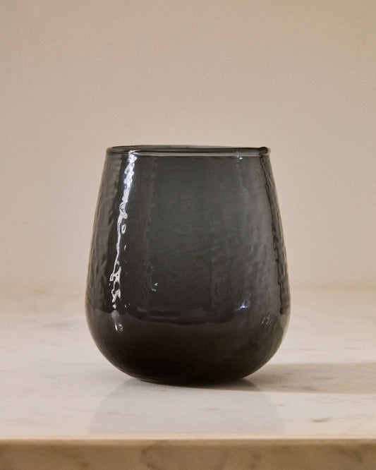 Vaso Sileia de vidrio reciclado azul