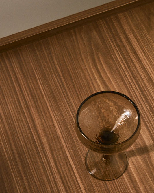 Copa de vino Sileia de vidrio reciclado marrón