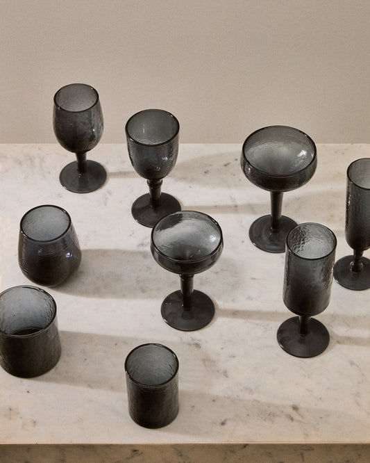 Copa de vino Vinea de vidrio reciclado azul