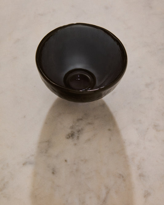 Petit bol Sileia en verre recyclé bleu