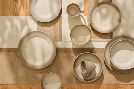 Taza Sarel de cerámica beige
