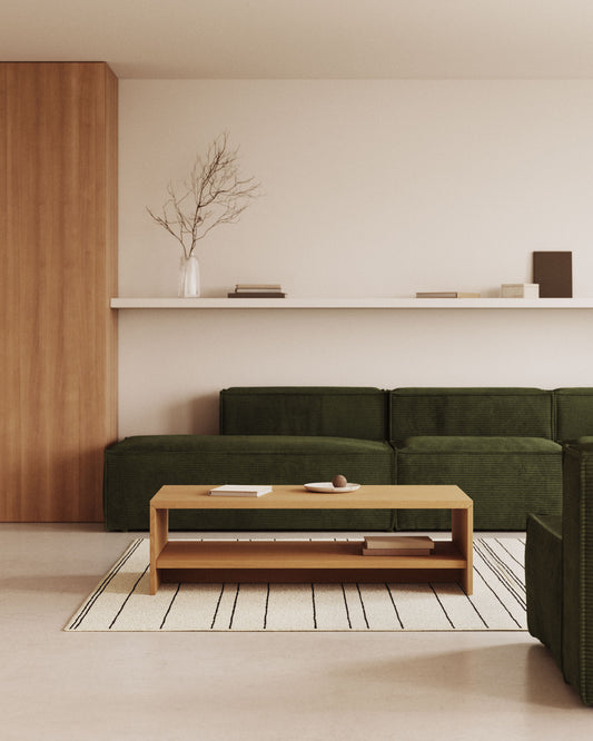 Taula de centre Abilen de xapa de roure 120 x 60 cm FSC 100%