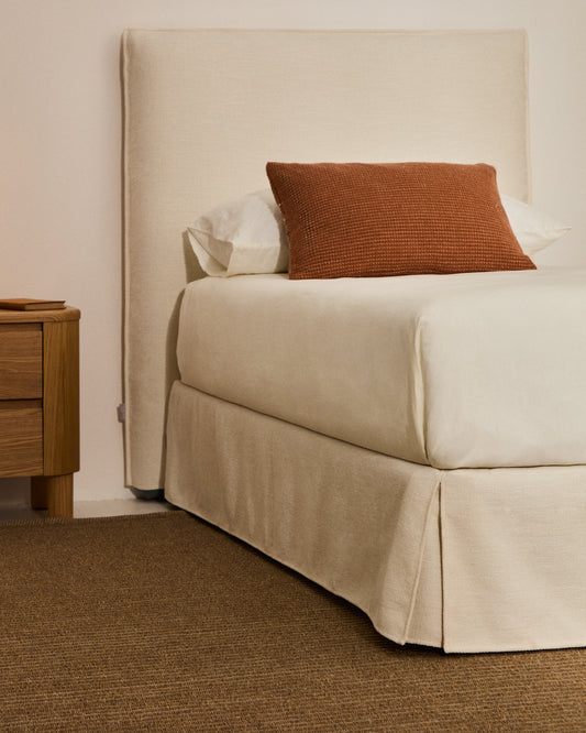 Base desenfundable Jaira de xenilla blanca per a matalàs de 90 x 200 cm