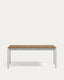 Taula extensible d'exterior Canyelles de polifusta i alumini gris clar 180(240)x100 cm