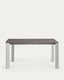 Taula extensible Axis porcellànic acabat Vulcà Cendra i potes d'acer gris 160 (220) cm
