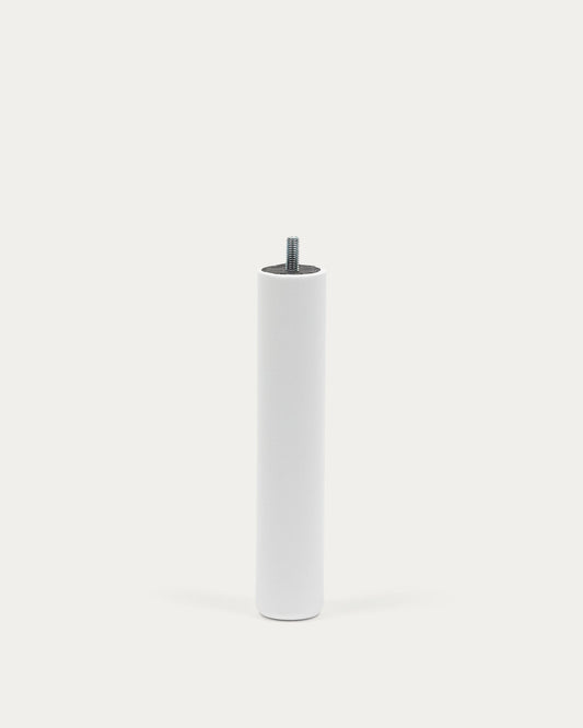 Pata somier Ise de madera maciza de haya con acabado blanco