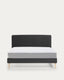 Housse pour lit Dyla noire pour matelas de 160 x 200 cm