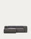 Sofà Blok 2 places de pana gruixuda chaise longue esquerre gris 240 cm FSC Mix Credit