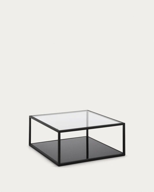 Taula de centre quadrada Blackhill 80 x 80 cm negre
